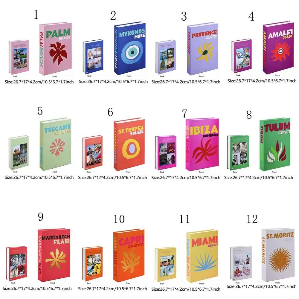 Style Decorate Coffee Tables Photography Magazine Thickened Simulation Book Fake Books Prop Books Model Book Storage Box