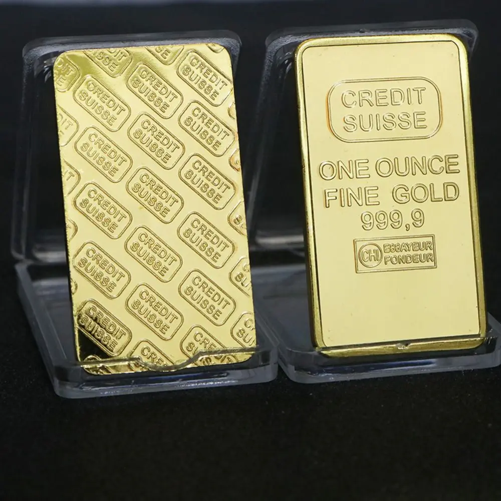 Fine Gold Gold Plated Bullion Bar with Different Serial Funny Suisse Gold bar Modern Swiss Bank Gold Bullion Bar Collect