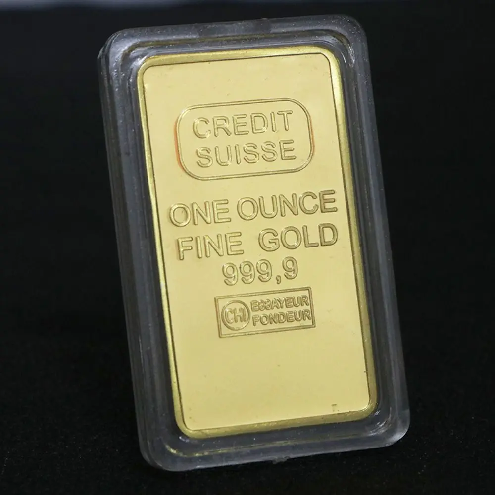 Fine Gold Gold Plated Bullion Bar with Different Serial Funny Suisse Gold bar Modern Swiss Bank Gold Bullion Bar Collect