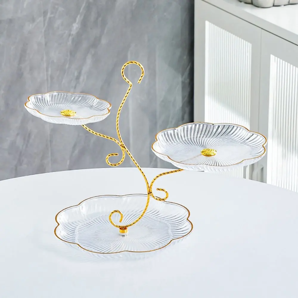 Large Capacity Fruit Display Stand 3 layer Design Stable Branch-shaped Dessert Holder Easy to Clean Snacks StorageTray Home