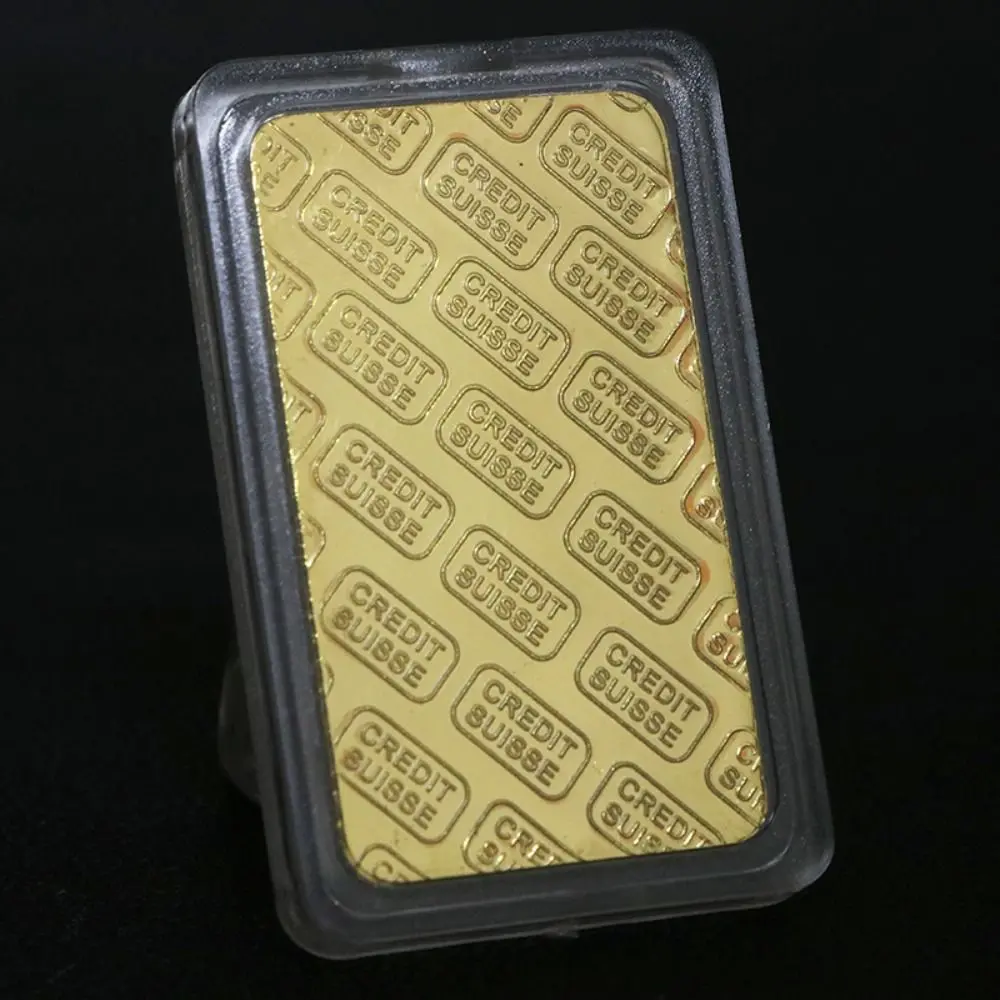 Fine Gold Gold Plated Bullion Bar with Different Serial Funny Suisse Gold bar Modern Swiss Bank Gold Bullion Bar Collect
