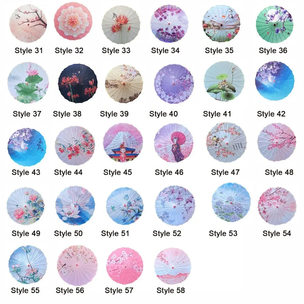 Handmade Silk Cloth Women Umbrella Rain Proof Decorative Chinese Oil Paper Umbrella Waterproof Ancient Dance Umbrella