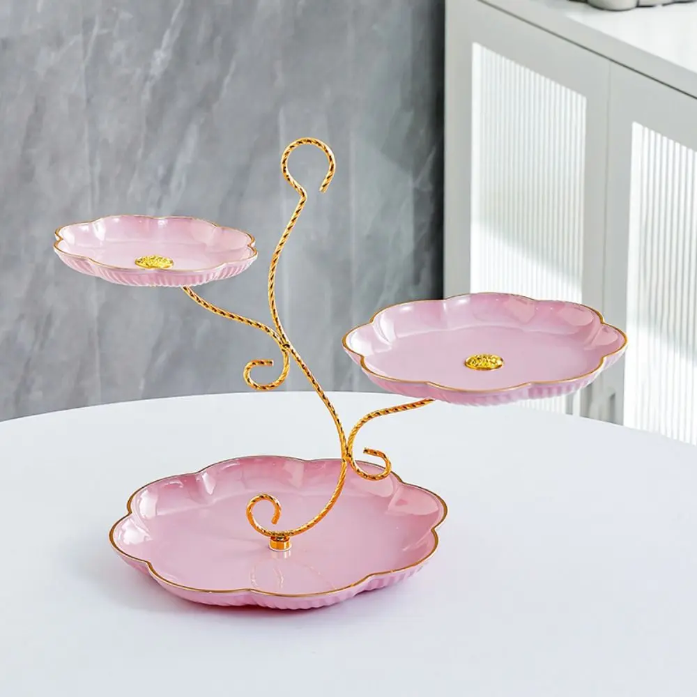 Large Capacity Fruit Display Stand 3 layer Design Stable Branch-shaped Dessert Holder Easy to Clean Snacks StorageTray Home