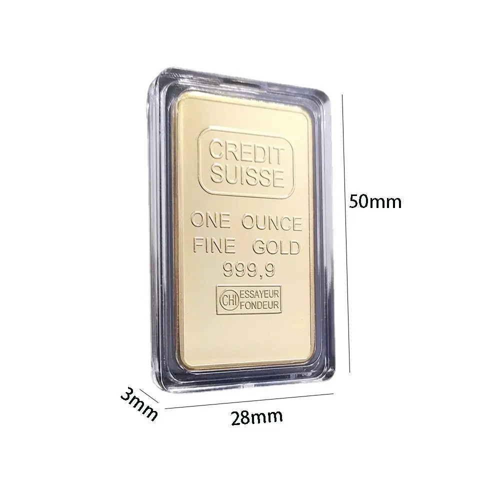 Fine Gold Gold Plated Bullion Bar with Different Serial Funny Suisse Gold bar Modern Swiss Bank Gold Bullion Bar Collect