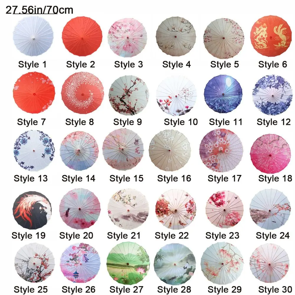 Handmade Silk Cloth Women Umbrella Rain Proof Decorative Chinese Oil Paper Umbrella Waterproof Ancient Dance Umbrella