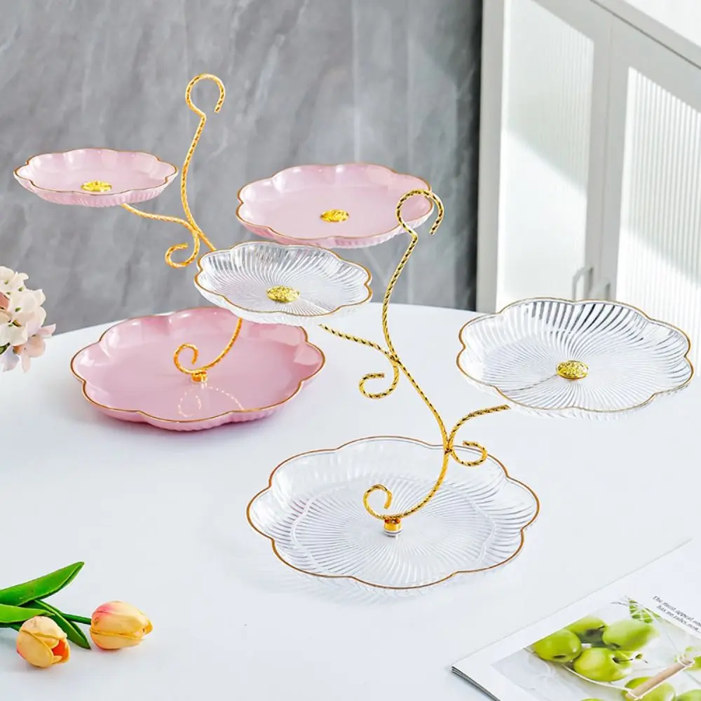 Large Capacity Fruit Display Stand 3 layer Design Stable Branch-shaped Dessert Holder Easy to Clean Snacks StorageTray Home