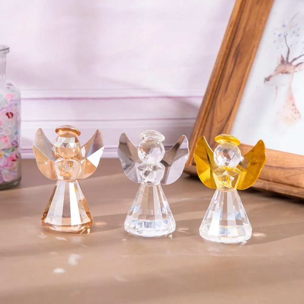 Crafts Guardian Angel Figurine Collecible Creative Table Ornament Mini Paperweight Figurines Collectibles Desktop
