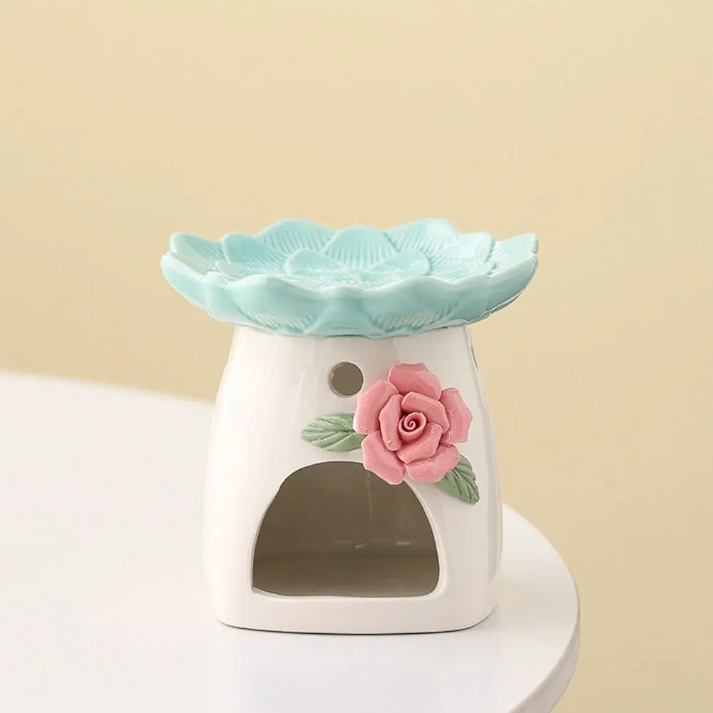 Ceramic Flower Aromatherapy Stove Eco-Friendly Handmade Essential Oil Diffuser Heat Resistant Candle Stove
