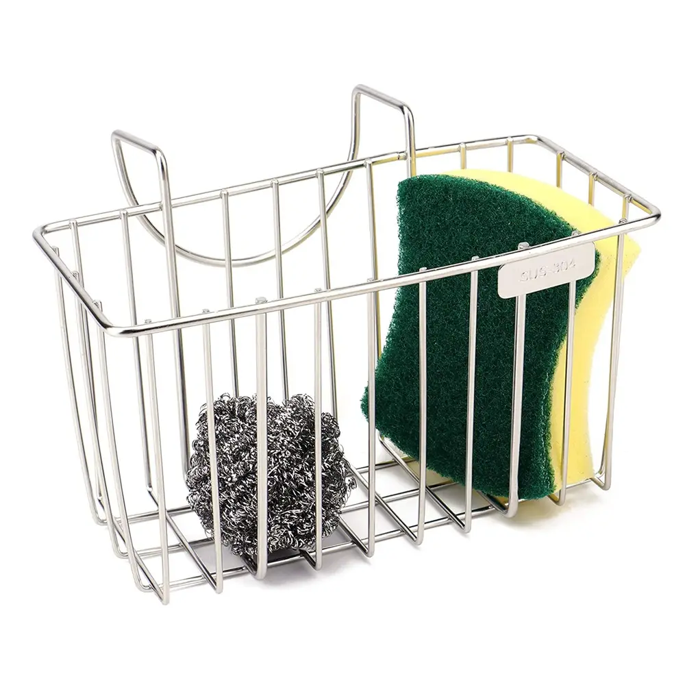 Hanging Anti-rust Home Waste Basket Brush Storage Sponge Holder Kitchen Supplies Drainer Rack Sink Basket