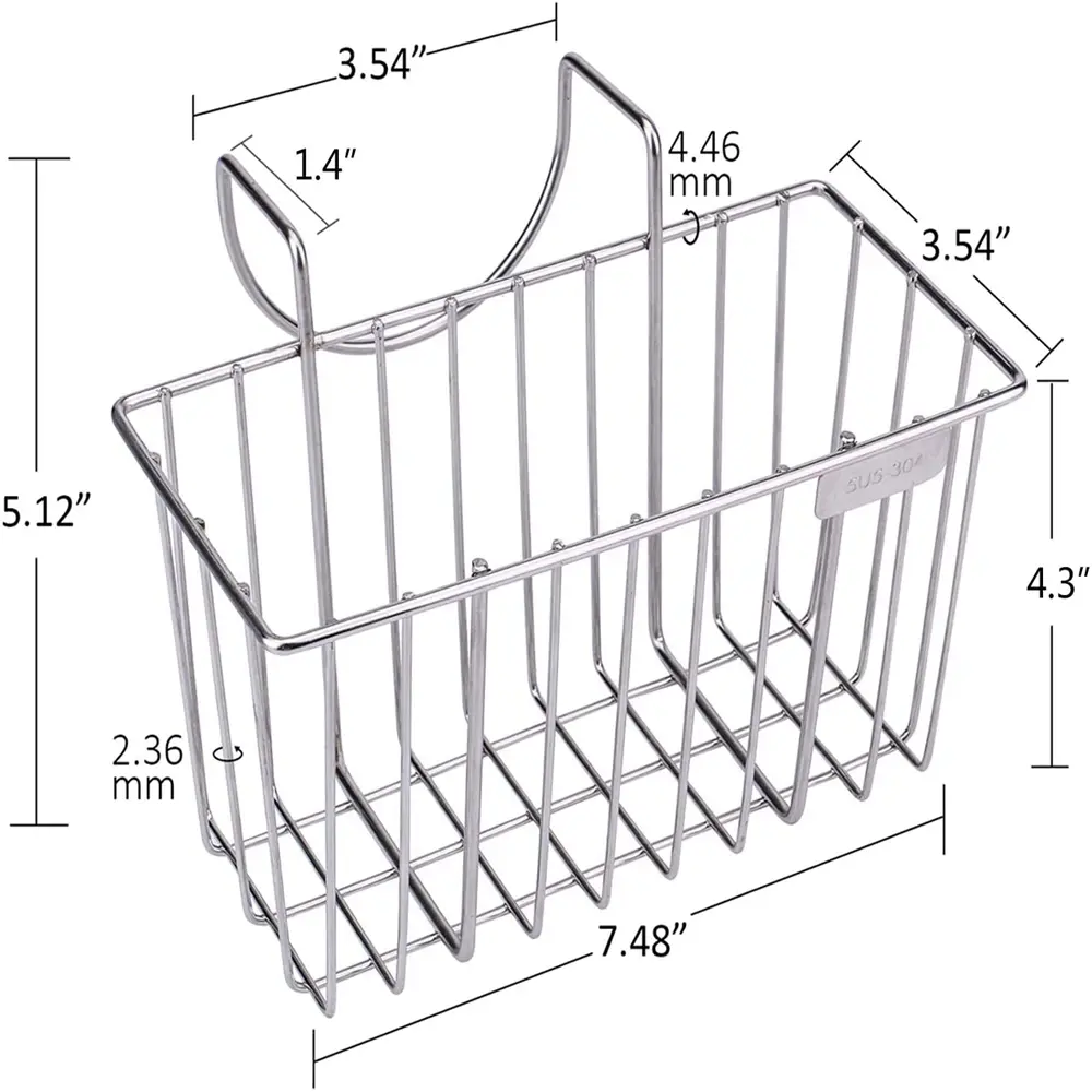 Hanging Anti-rust Home Waste Basket Brush Storage Sponge Holder Kitchen Supplies Drainer Rack Sink Basket