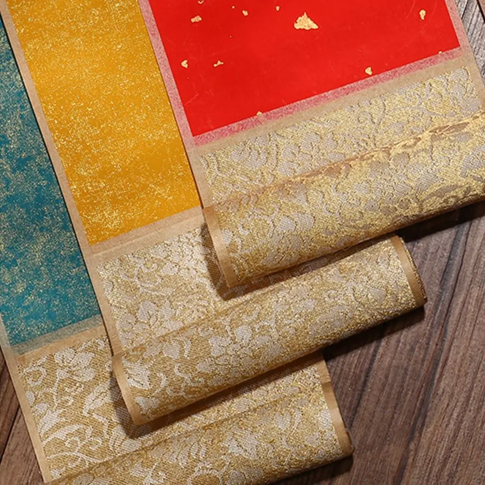 Painting Drawing Paper Gilded Rice Paper Scroll Self-made Gifts Chinese Style Mini Batik Trumpet Scroll Hand-rolled Handcrafts