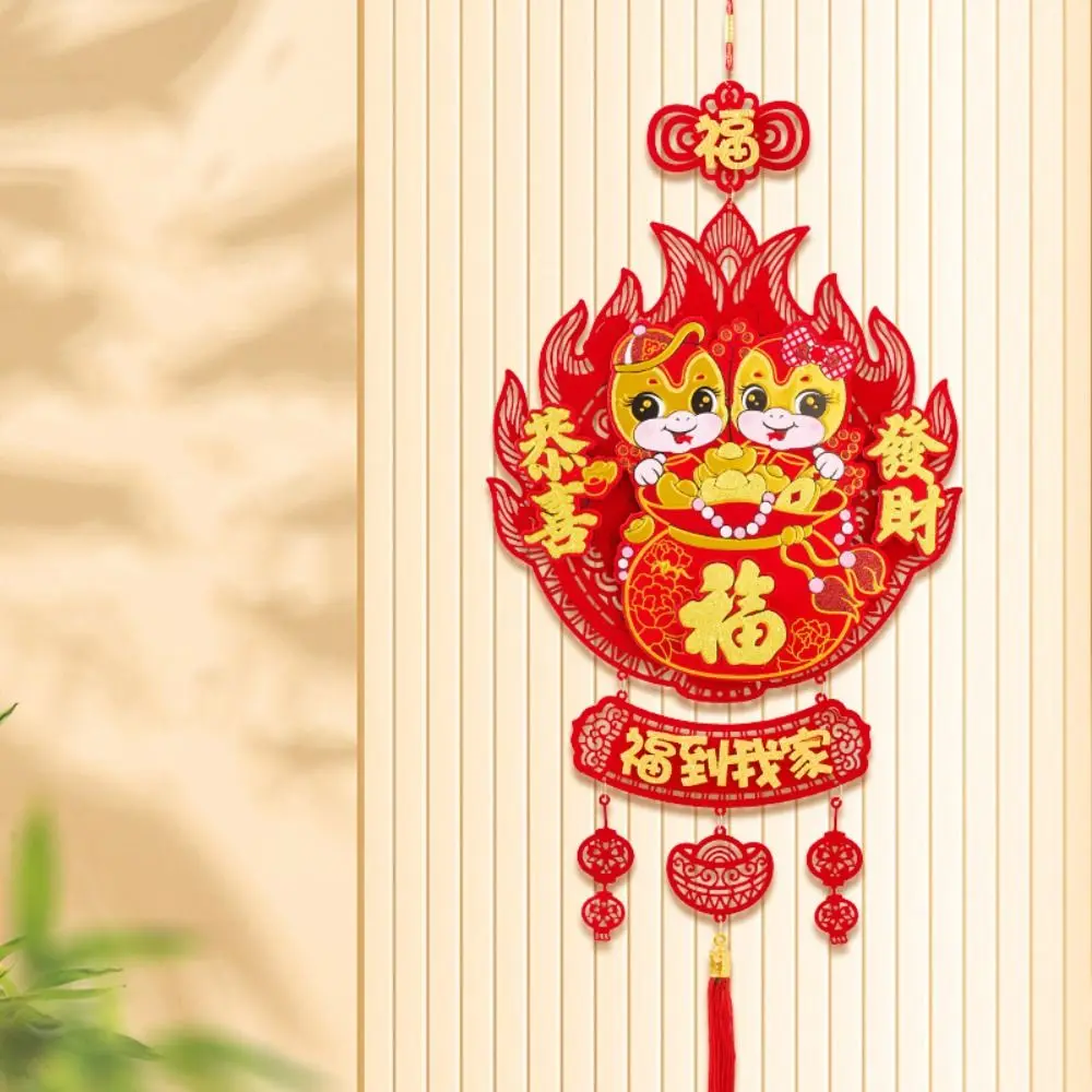 Traditional Spring Festival Decoration Pendant Creative Exquisite Red Lantern String Reusable with Tassel New Year Ornaments