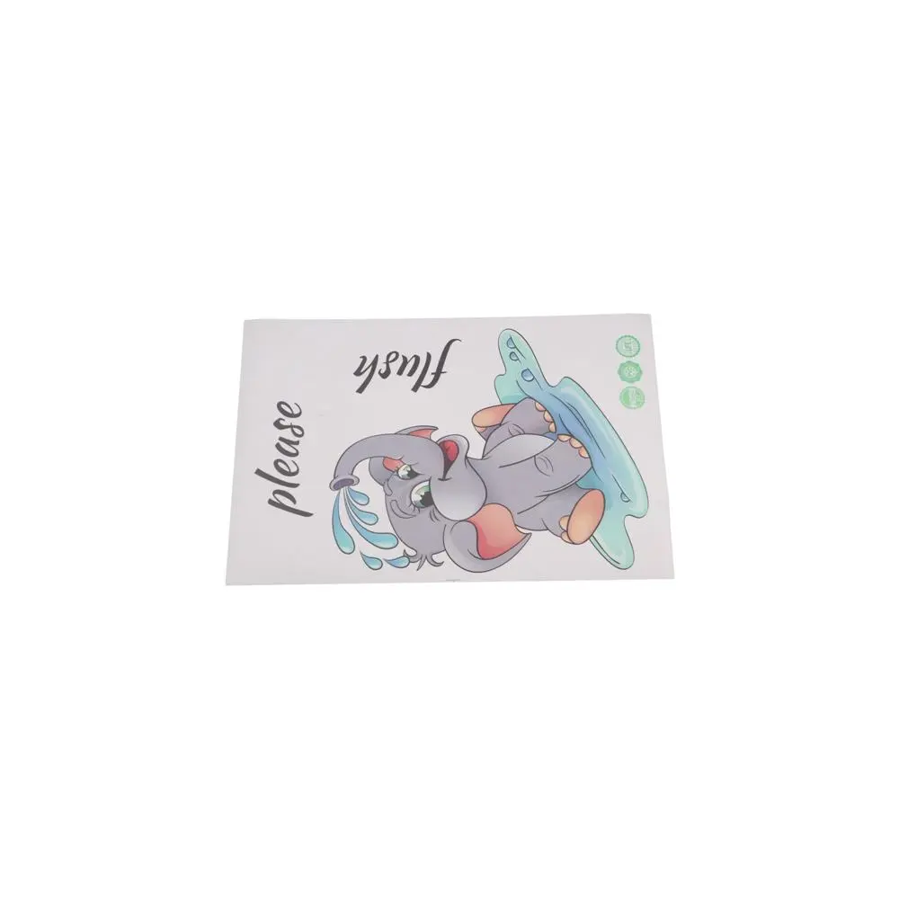 Durable Elephant Elephant Playing Water Stickers Lovely Playing Water Elephant Toilet Decals Self-adhesive Waterproof Home Decor