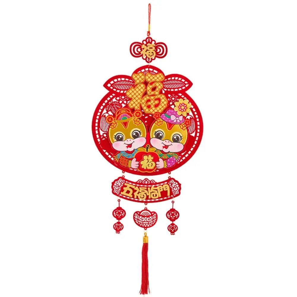 Traditional Spring Festival Decoration Pendant Creative Exquisite Red Lantern String Reusable with Tassel New Year Ornaments