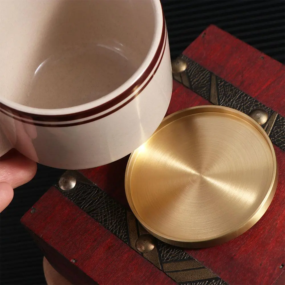 Tables Centerpieces Decorations Round Brass Coaster Metal Heat Resistant Cup Mats Home Decor Cup Tray Drinking Bar