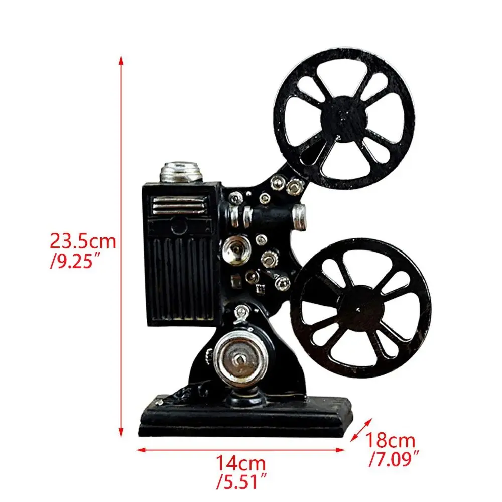 Resin Craft Movie Film Projector Sculpture Exquisite Handmade Cinema Projector Ornaments Lightweight Projector Model Photo Props