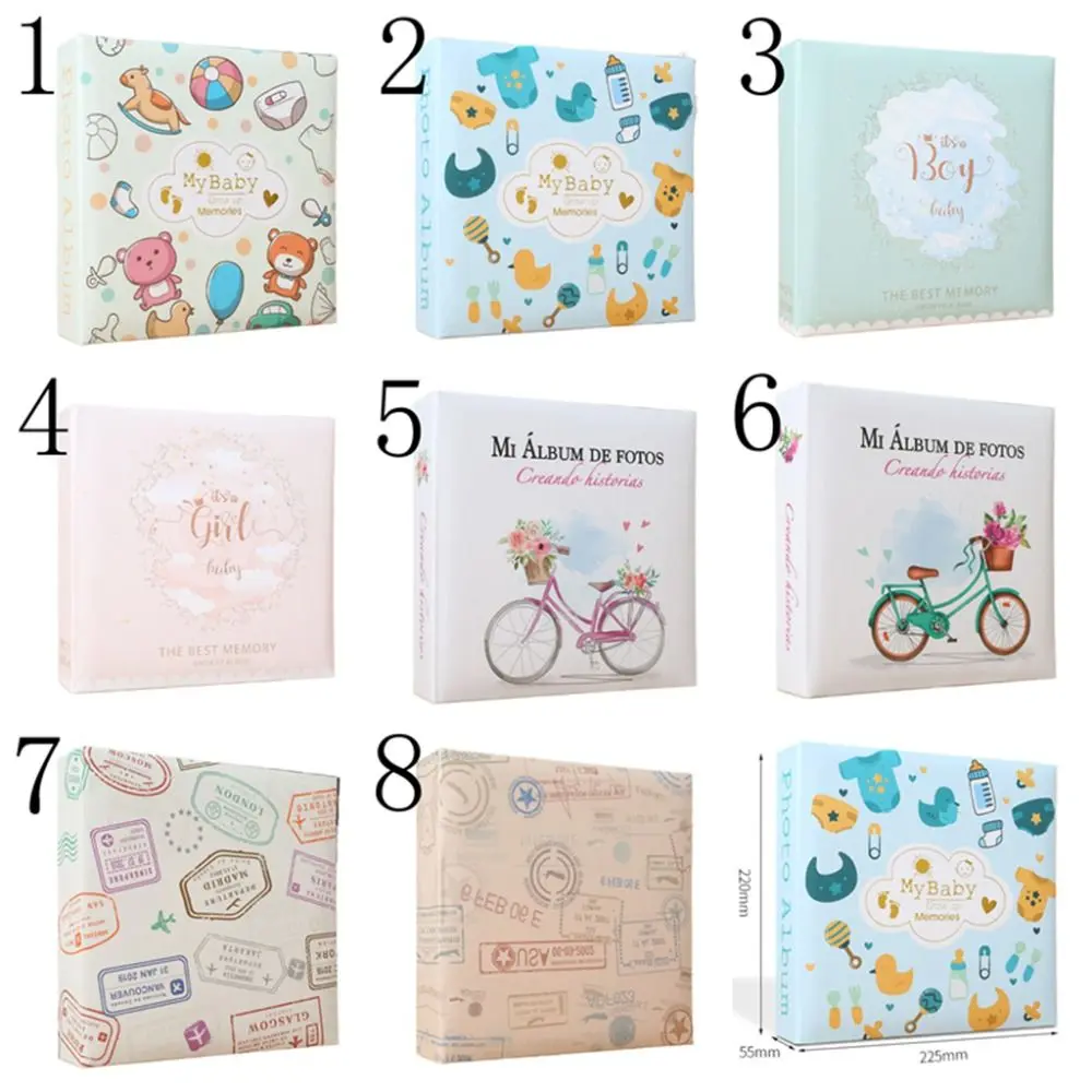 50 Page Baby Growth Photo Album 200 Photo Pockets High-capacity 6-inch Photo Album Writable Handcrafts Handwritten Photo Album