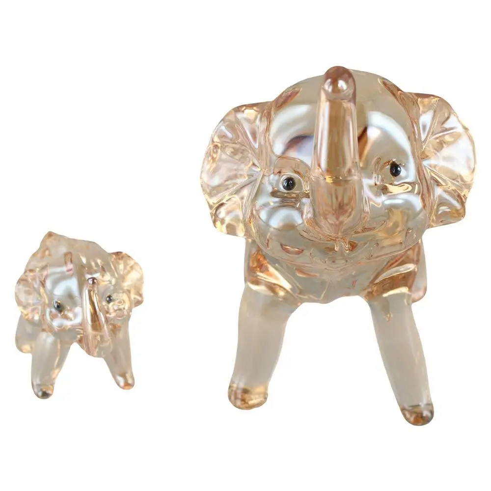 Creative Cute Crystal Elephant Statue Funny Handicraft Baby Elephant Ornaments Modern Desktop Crystal Ornaments Table