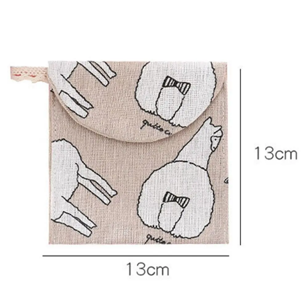 Portable Polyester Napkin Tampon Coin Purse Jewelry Organizer Sanitary Pad Storage Bag Mask storage bag Coin Pouch Makeup Bag
