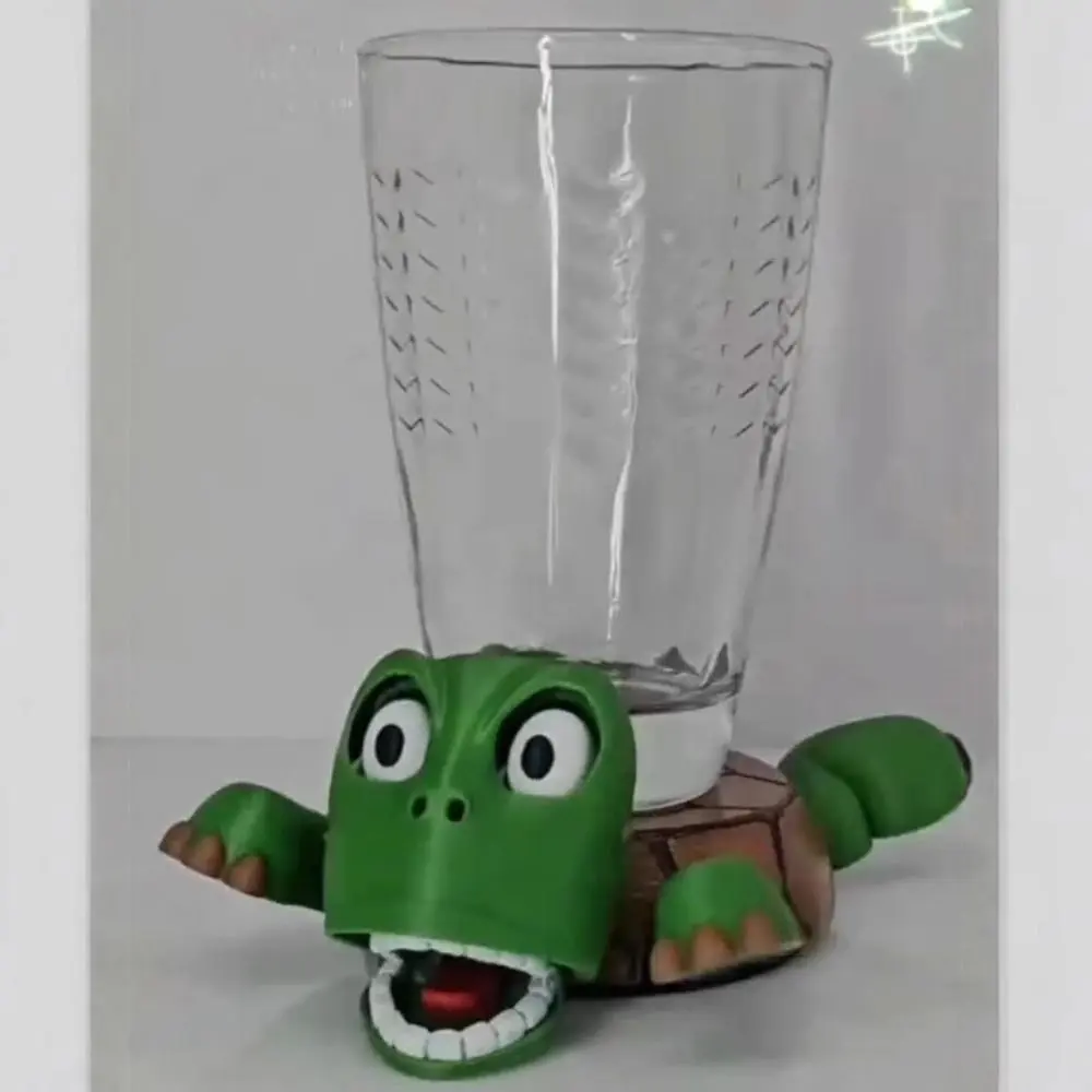 Automatic Eye Opening Turtle Shaped Cup Mat Creative Heat-resistant Tea Cups Coaster Non-slip Insulated Water Cup Pad