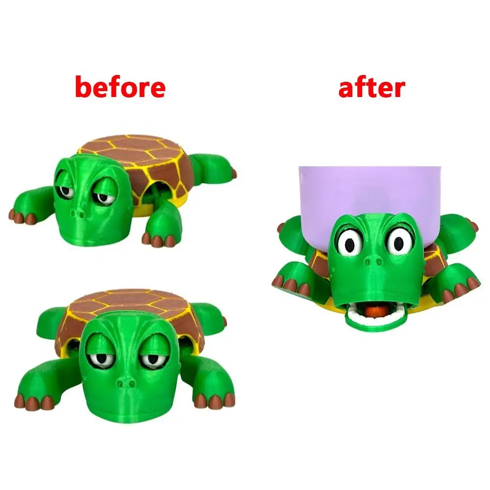 Automatic Eye Opening Turtle Shaped Cup Mat Creative Heat-resistant Tea Cups Coaster Non-slip Insulated Water Cup Pad