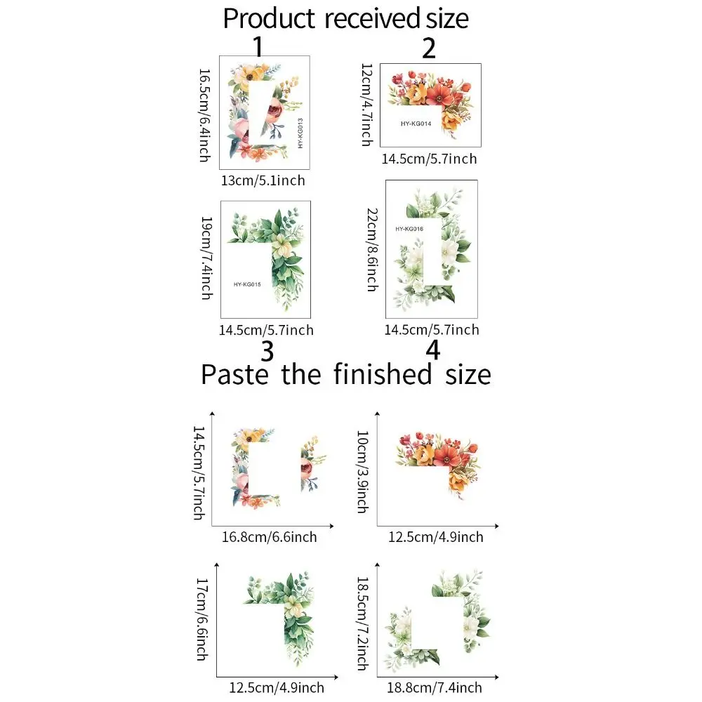 Romantic DIY Flower Leaf Switch Sticker Waterproof Self-adhesive Green Plant Switch Sticker Removable Leaf Decal Switch