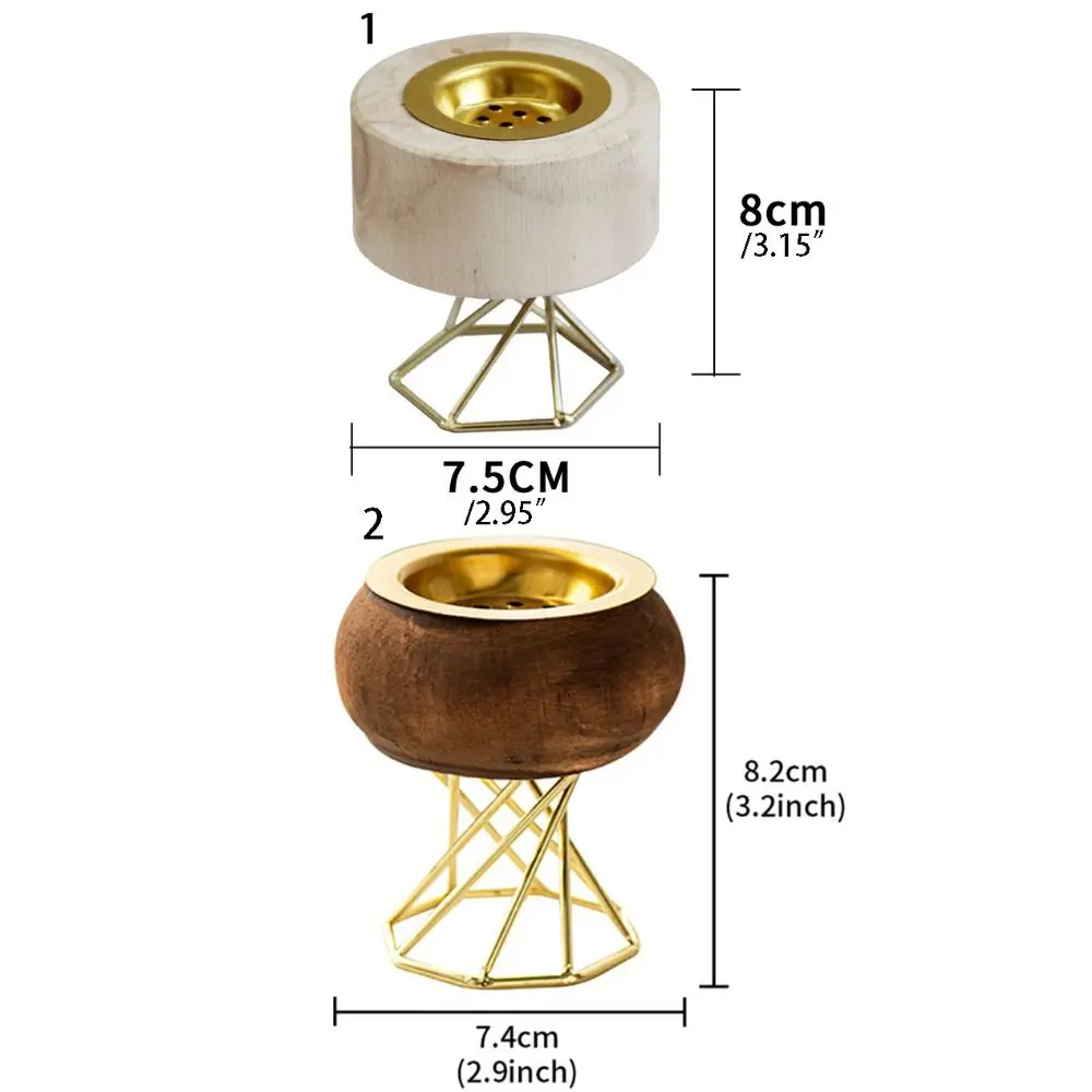 Metal Craft Middle East Incense Holder Hand-held With High Stand Festival Incense Stove Moisture Proof Wood Aromatherapy Stove
