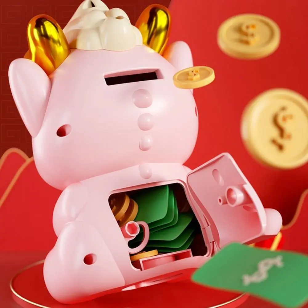Cartoon High Capacity Dragon Piggy Bank Dragon Claw Design Small New Year's Piggy Bank Vivid Cute Dragon Savings Toy Children's
