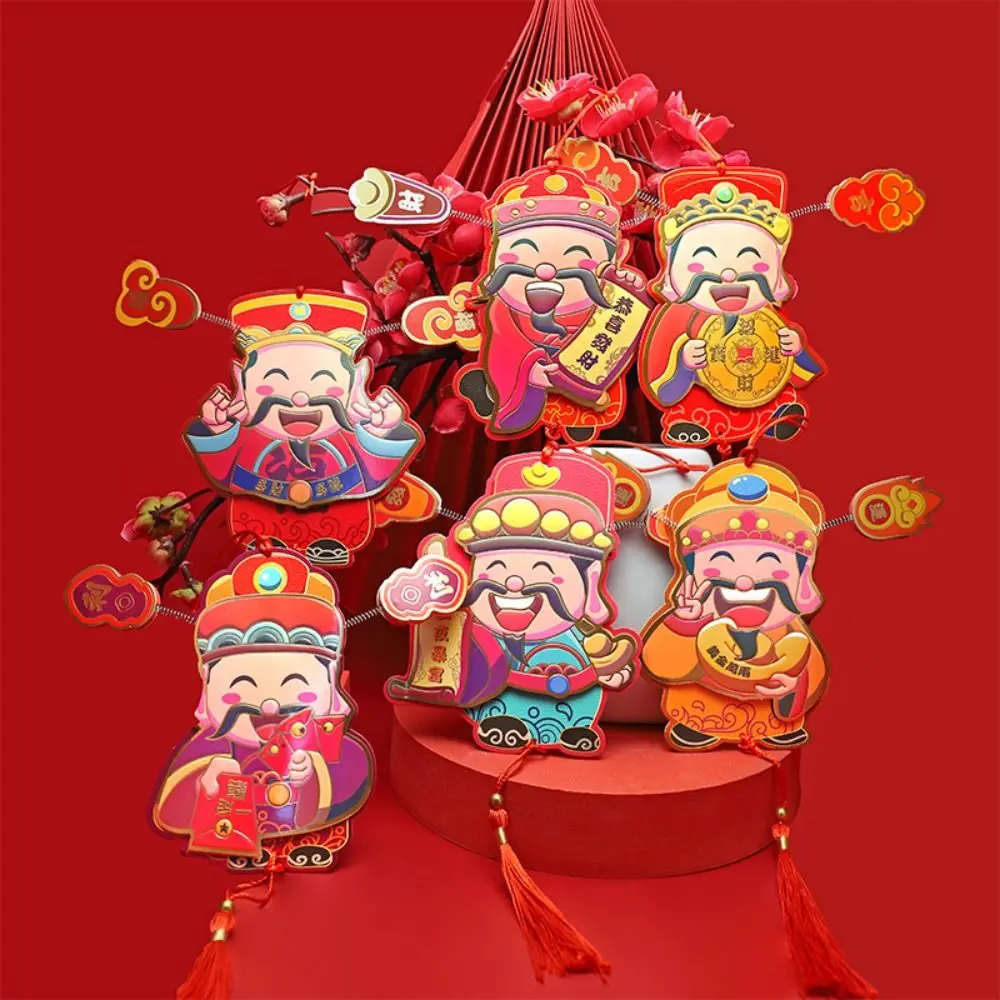God of Wealth God of Wealth Fridge Magnets Art Paper Cartoon Spring Ears Envelope Pendant Spring Ears New Year Fridge Stickers