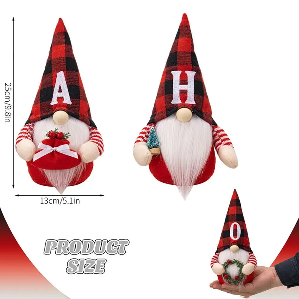 Merry Christmas Gnome Faceless Doll Ornaments Happy New Year 7 Letters Alphabet Standing Gnome Cartoon Creative