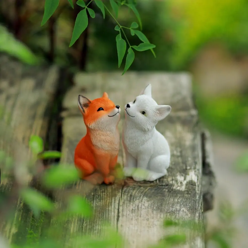 Crafts Resin Little Statue Waterproof Exquisite Animal Sculpture Cute Simulated Desktop Ornament Courtyard