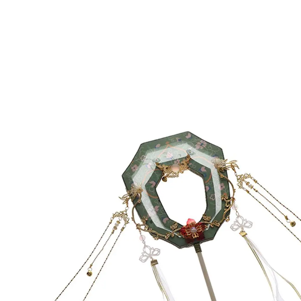 Exquisite Dunhuang Chinese Style Chinese Embroidery Fan Tassels Handheld Bridal Group Fan Vintage Ancient Silk Fan Wedding