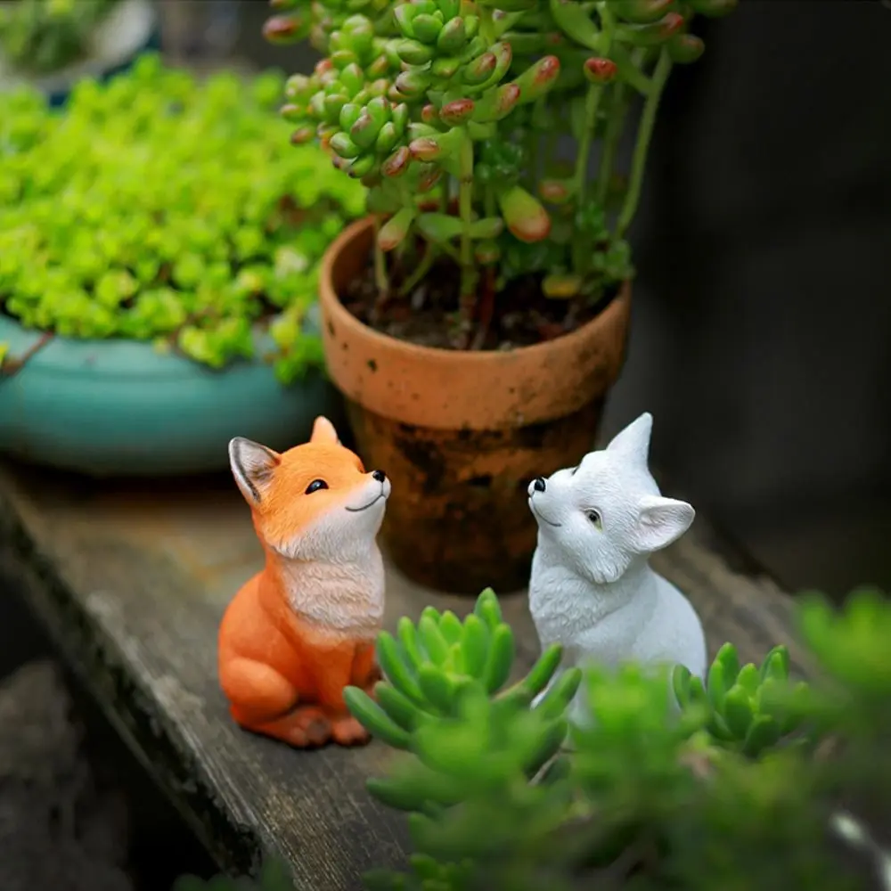 Crafts Resin Little Statue Waterproof Exquisite Animal Sculpture Cute Simulated Desktop Ornament Courtyard