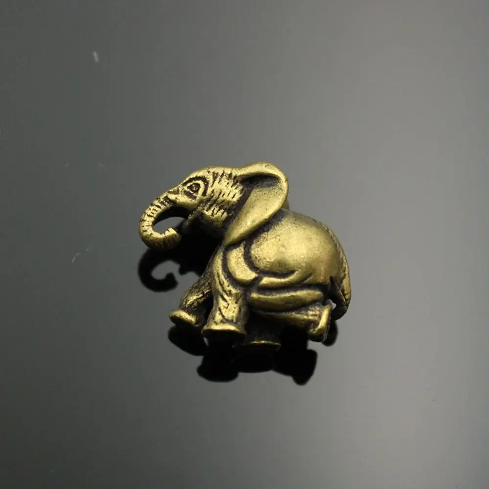 Hand Painted Micro-carved Crafts Collection Home Decoration Desk Ornament Elephant Figurines Miniatures Animal Statue