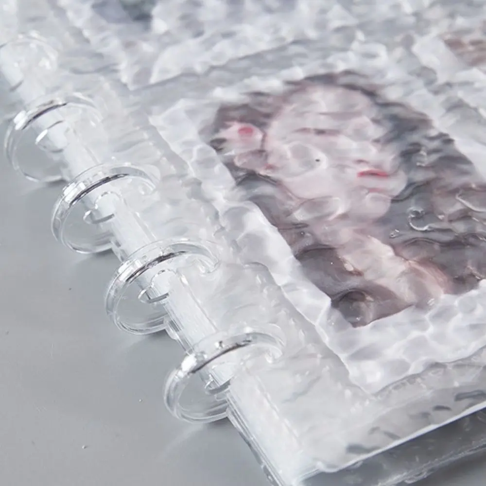 Transparent Acrylic Photo Album 3 Inches Water Ripple Idol Picture Protector Square Delicate Photocard Collection Book