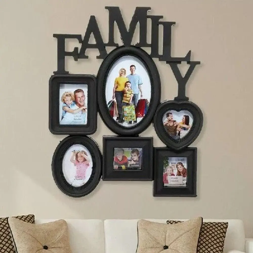 Creative Irregular Family Picture Frame Decorative 6 Pictures DIY Photo Frame Multi-size Wall Hanging Frame Home Decor