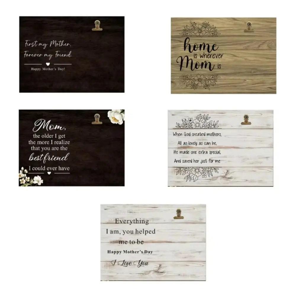 Multi-purpose Reliable Wooden Pictures Frame Durable Easy to Use Desktop Photo Clip Unique Mother's Day Frame Ornaments Mom Gift