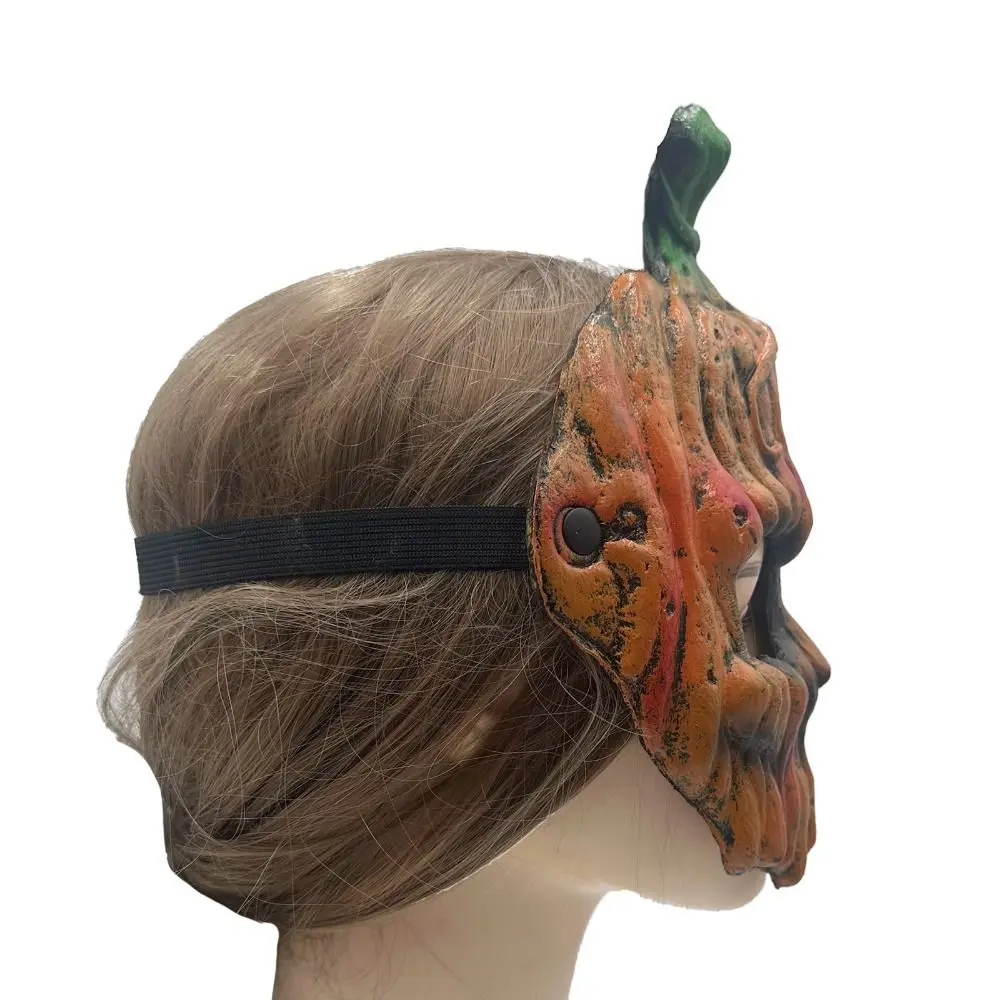 3D Halloween Pumpkin Mask Creativity Realistic Half Face Mask Elastic Strapy Halloween Decoration Halloween Cosplay Mask