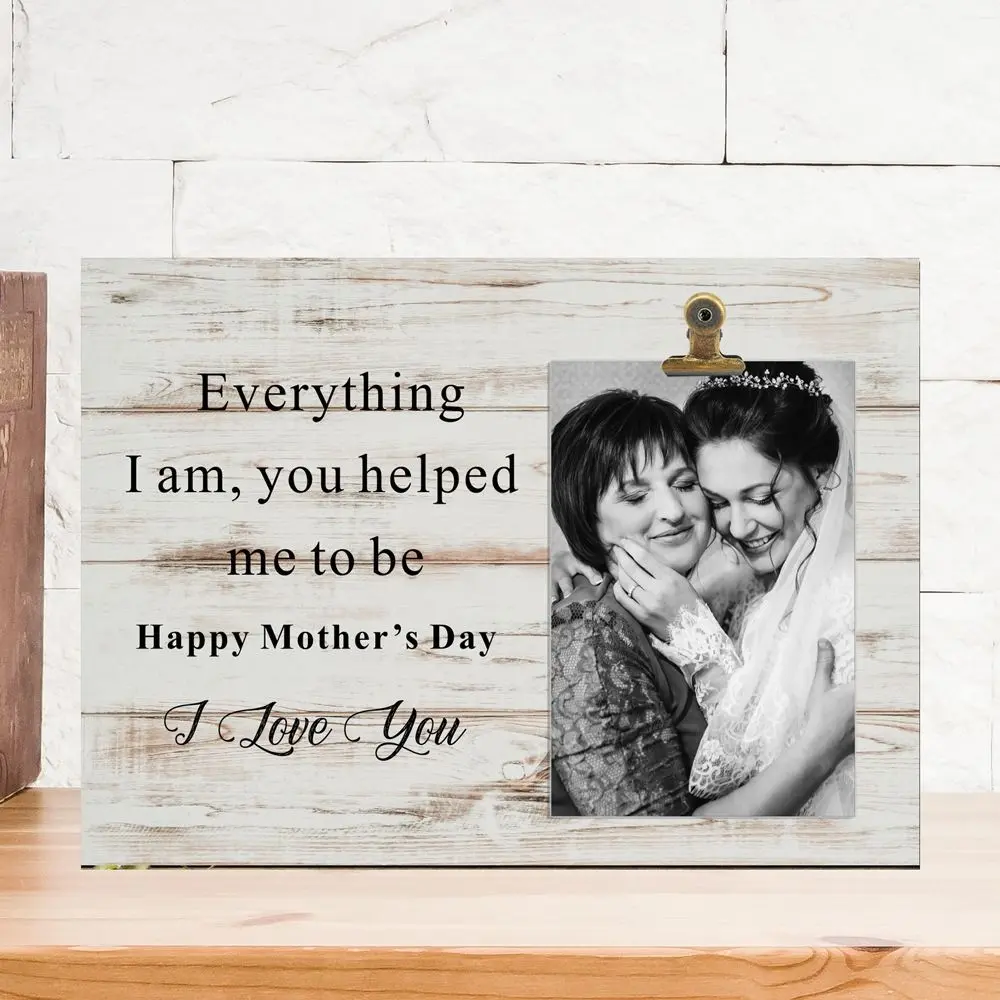 Multi-purpose Reliable Wooden Pictures Frame Durable Easy to Use Desktop Photo Clip Unique Mother's Day Frame Ornaments Mom Gift