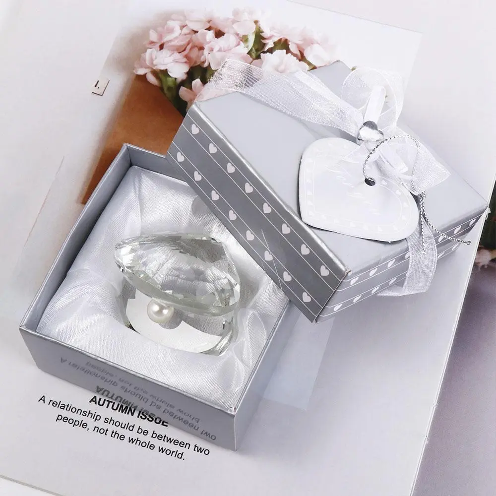Room Decor Exquisite Crystal Pearl Clam Creative Artificial Crystal Crafts Unique Desktop Ornament Valentines Day