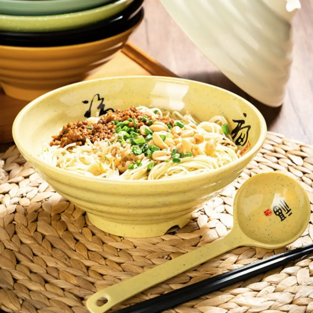 Commercial Imitation Ceramic Melamine Ramen Bowl Japanese-style Anti-fall Noodle Bowl Large Capacity Soup Bowl Restaurants