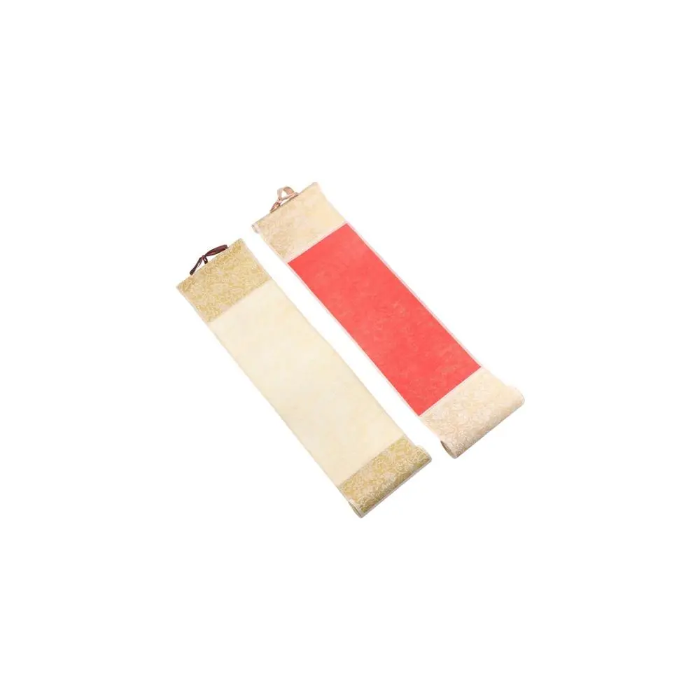 Art Supplies DIY Crafts Gilded Rice Paper Scroll Mini Batik Trumpet Scroll Blank Hanging Scroll Painting Drawing Paper