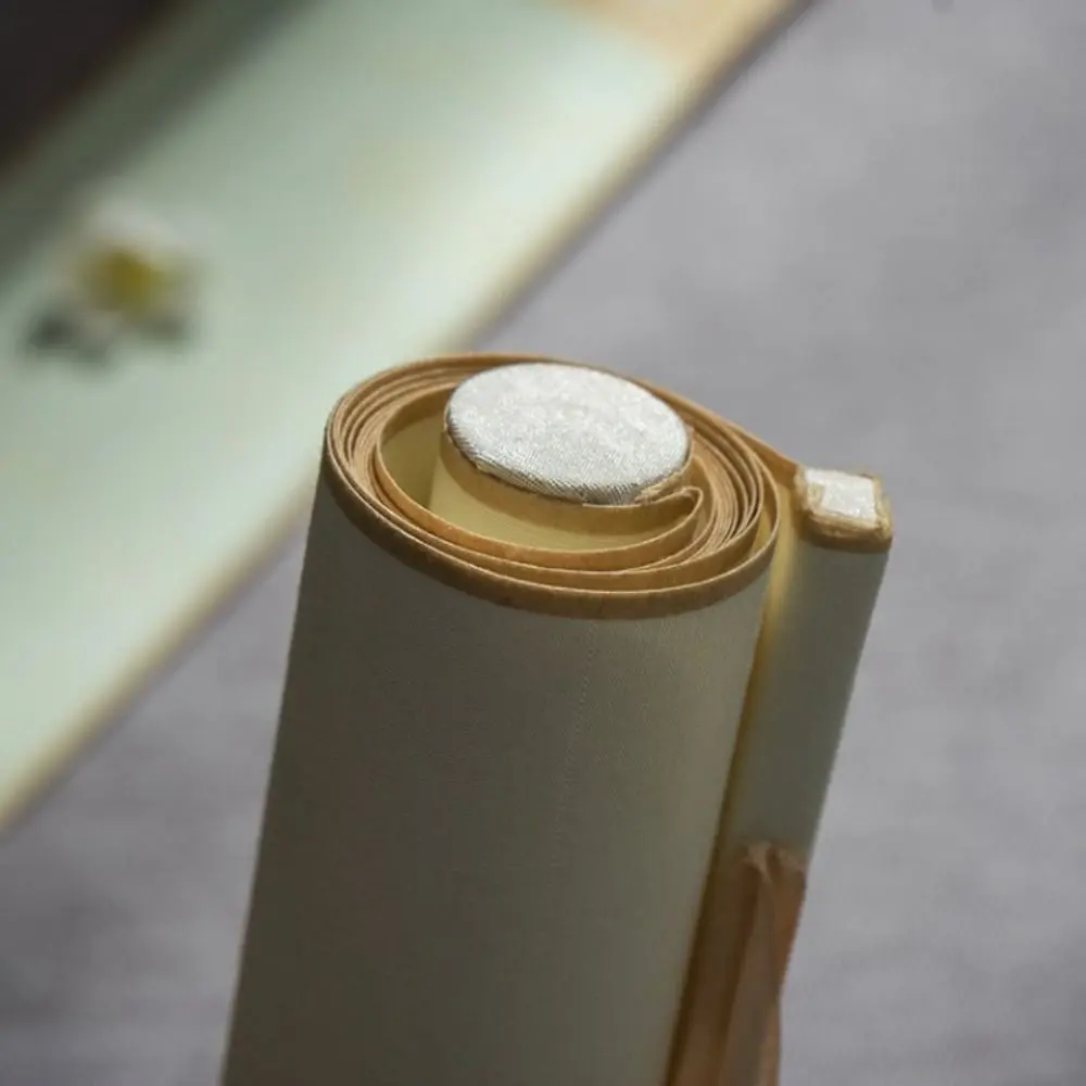 Art Supplies DIY Crafts Gilded Rice Paper Scroll Mini Batik Trumpet Scroll Blank Hanging Scroll Painting Drawing Paper