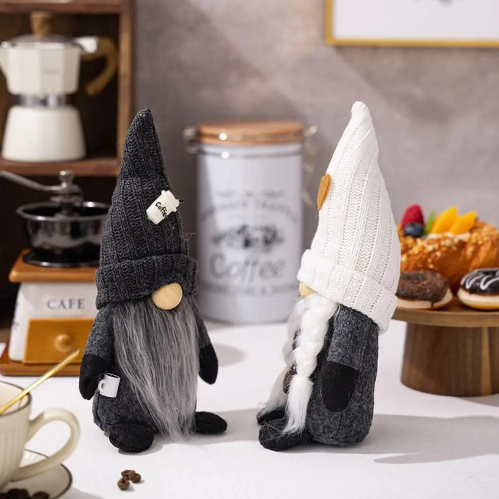 With Knitted Hat Coffee Gnomes Plush Doll Soft Plush Cute Christmas Faceless Doll Exquisite American Style