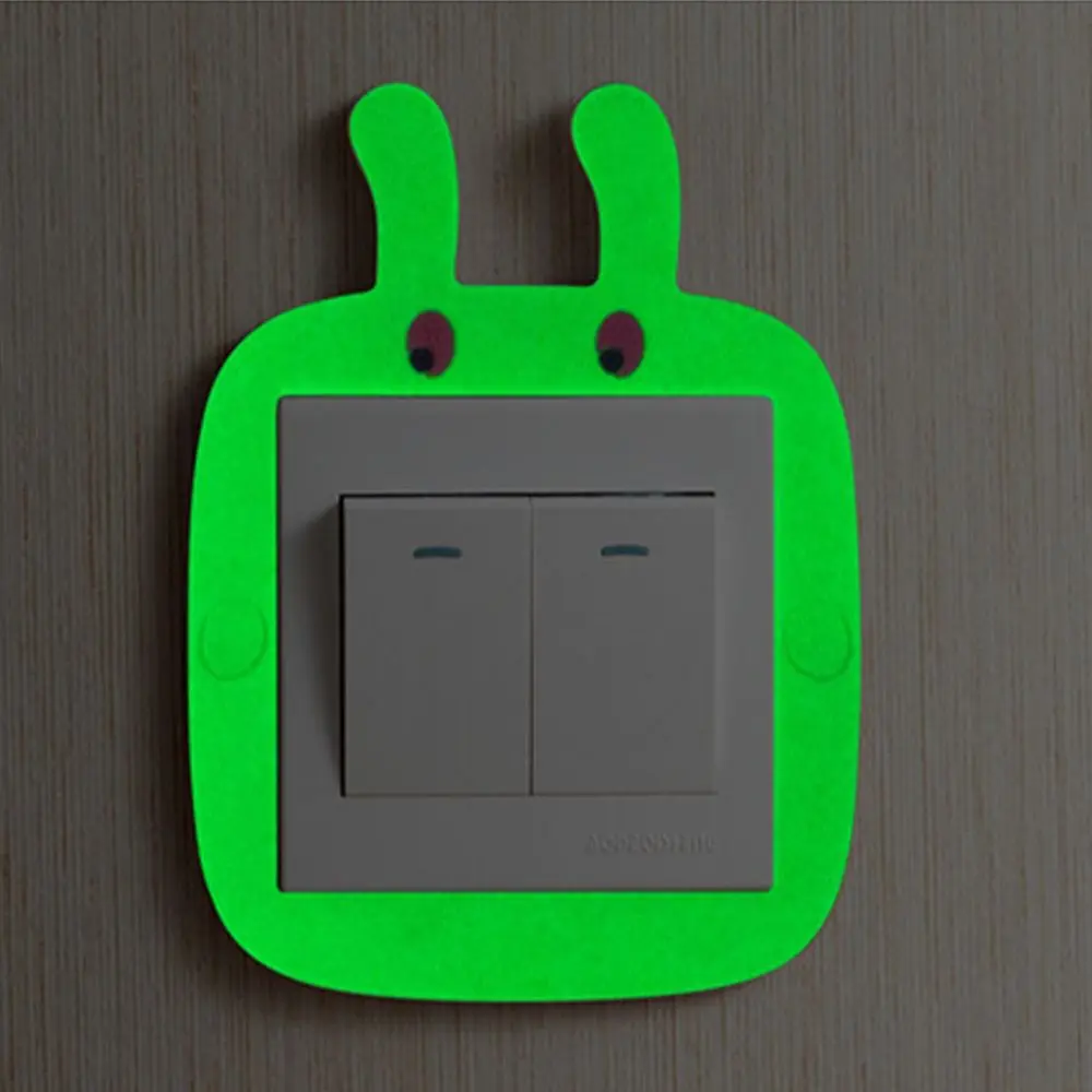 Home Decoration Silicone Switch Stickers Cute Luminous Switch Protective Cover Waterproof Cartoon Switch Wall Stickers Kids Room