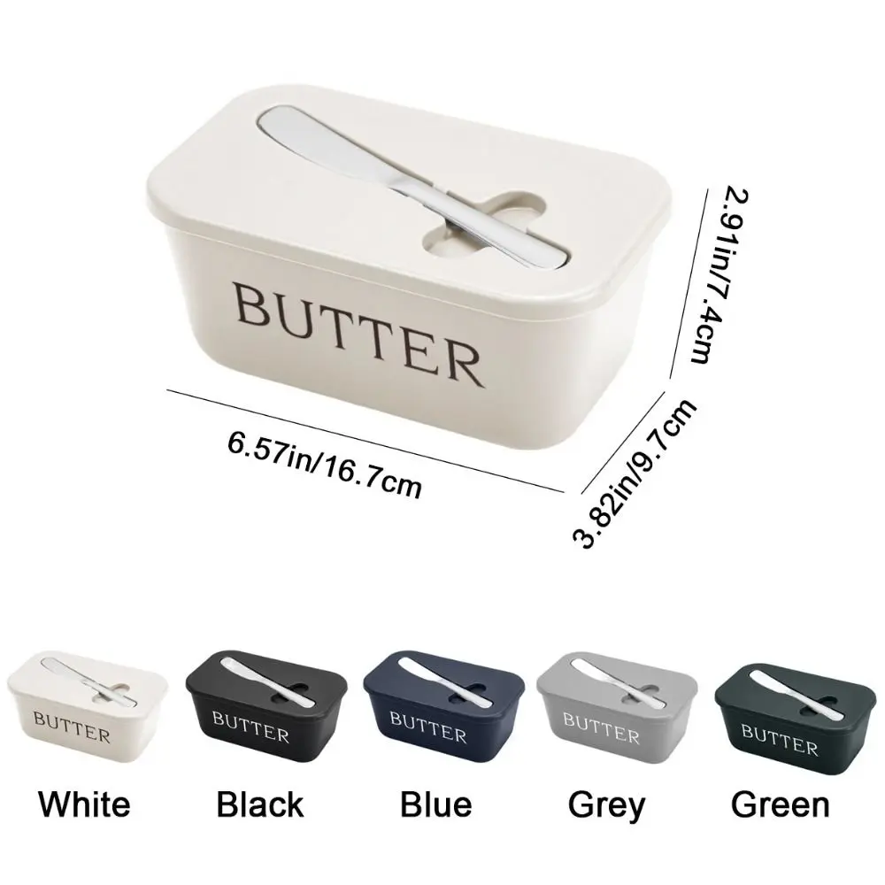 Plastic Butter Container Food Grade Large Capacity Butter Keeper Container with Lid Keep Fresh Butter Storage Box Restaurant