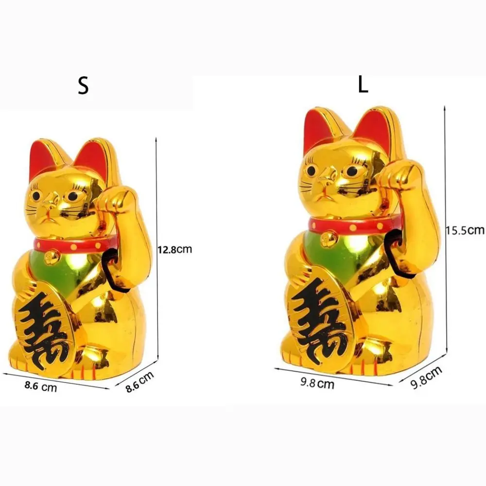 Opening Gift Easy Use Waving Hand Car Decoration Handicraft Lucky Cat Ornament Cat Sculpture Wealth Waving Cat Desktop Ornament