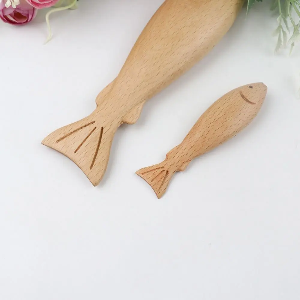 Creative Wood Carving Artificial Sea Fish Toy DIY Craft Realistic Fake Fish Ornament Handmade Fish Playset Model Kids Favor Toy