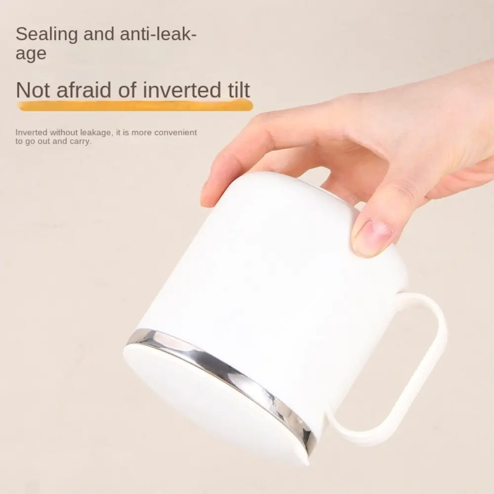 304 Stainless Steel Thermal Mug Double-Layered Large Capacity Vacuum Flask Heat-resistant 400ml Milk Tea Cup Outdoor Sports