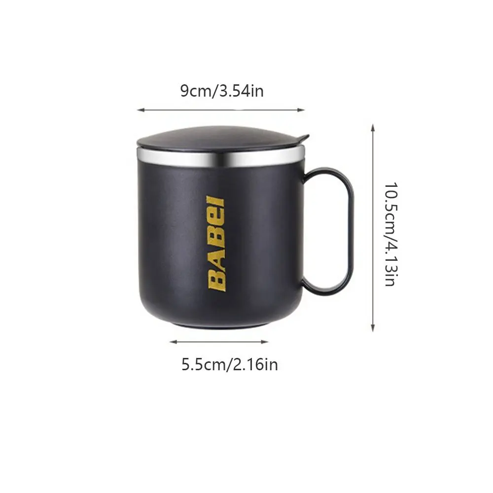 304 Stainless Steel Thermal Mug Double-Layered Large Capacity Vacuum Flask Heat-resistant 400ml Milk Tea Cup Outdoor Sports